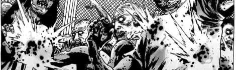 A panel from the wildly successful Walking Dead comic