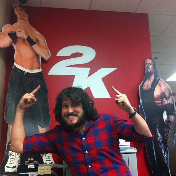 Hanging at the new WWE Games Dojo!